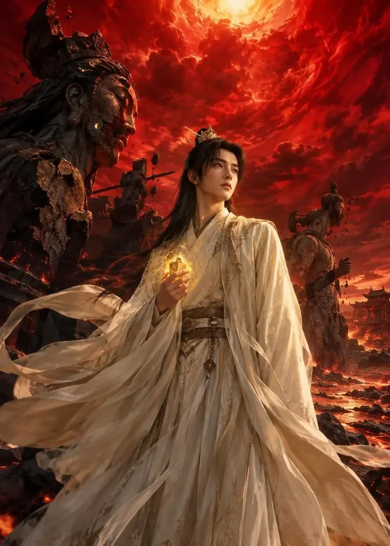《觉醒伪神：神明弃我我自为神7》短剧封面海报，仙侠奇幻题材，共82集